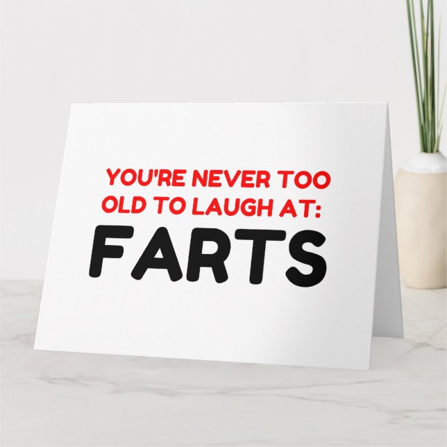 Laugh Farts Letterpress Thank You Card (Front)
