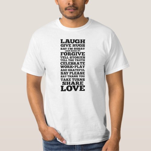 Laugh Give Hugs T_Shirt