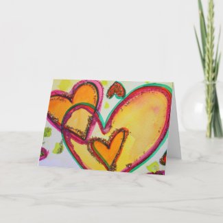 Laugh Hearts Connect Greeting Cards or Note Cards