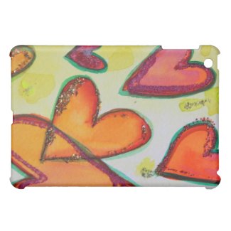 Laugh Hearts Flying Art Painting iPad Hard Case iPad Mini Cover