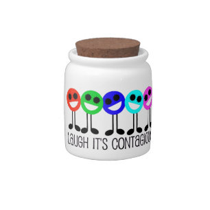 Laugh it's Contagious Candy Jar