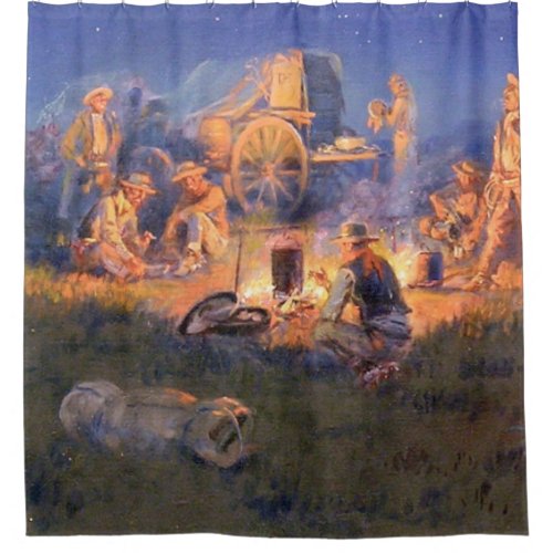 Laugh Kills Lonesome By Charles Marion Russell Shower Curtain