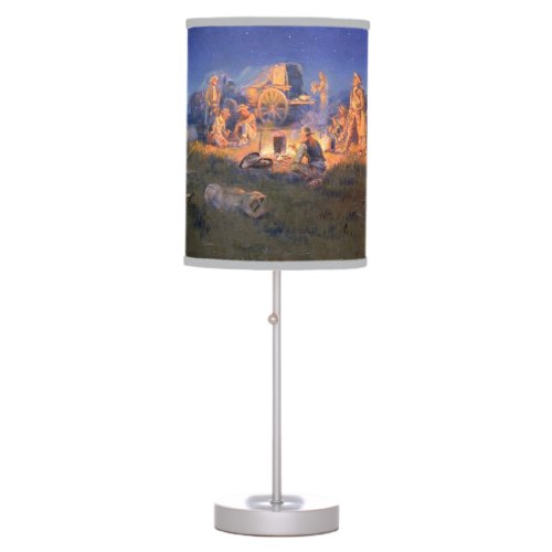 Laugh Kills Lonesome By Charles Marion Russell Table Lamp