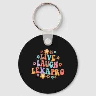 Laugh Lexapro Groovy Mental Health Therapist Anxie Keychain