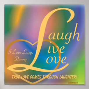 Laugh Live Love Poster-Customize Poster