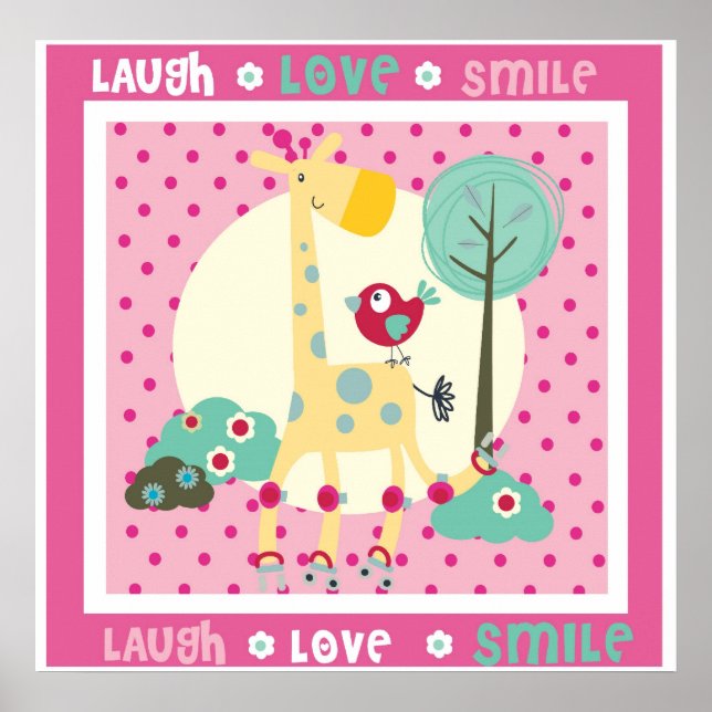laugh, love, smile wall decor (Front)