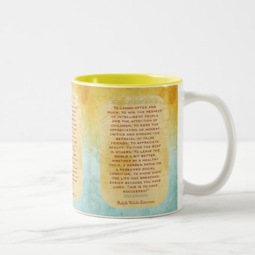Laugh Often and Much __ Emerson quote Two_Tone Coffee Mug