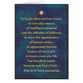 Laugh often, love much… Card (Front)