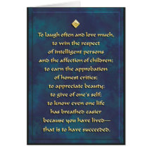 Laugh often, love much… Card