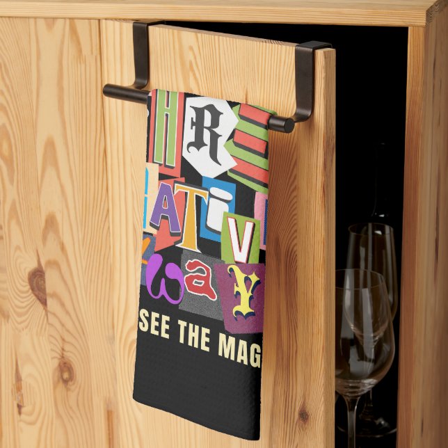 Laugh Often – Positive Typography Quote Design Kitchen Towel (Thirds Fold)