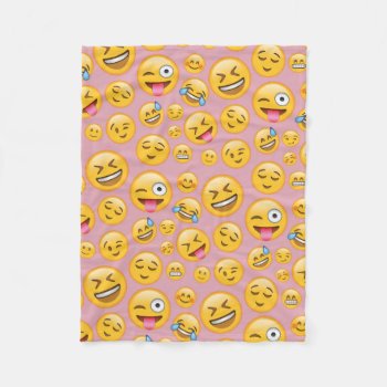 Laugh Out Loud (lol) Emoji Pattern Fleece Blanket by MishMoshEmoji at Zazzle