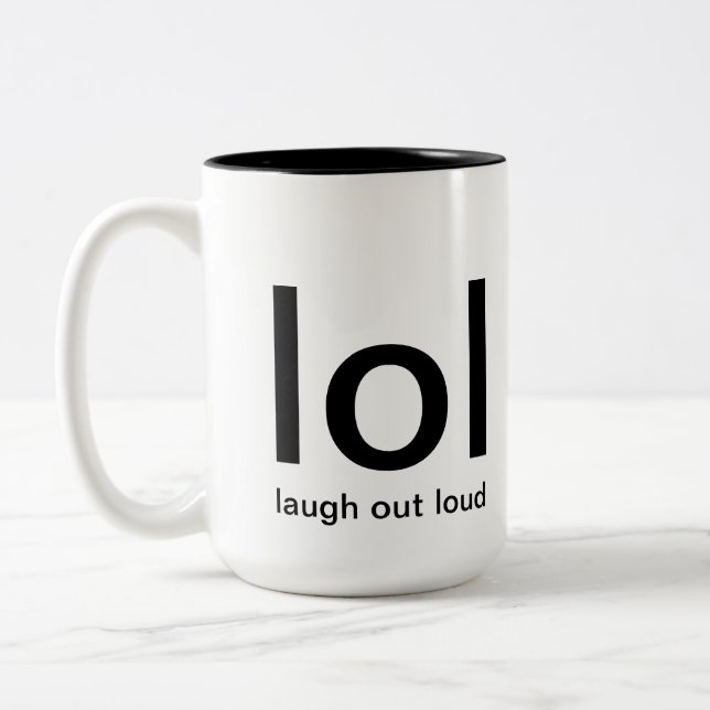 laugh out loud mug (Left)