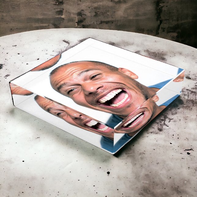 Laugh Out Loud Your Funny Photo Paperweight (Load your fun photo into the photo template for a unique, one-of-a-kind paperweight. )