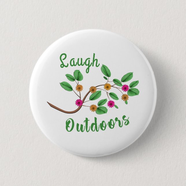 Laugh Outdoors Button (Front)