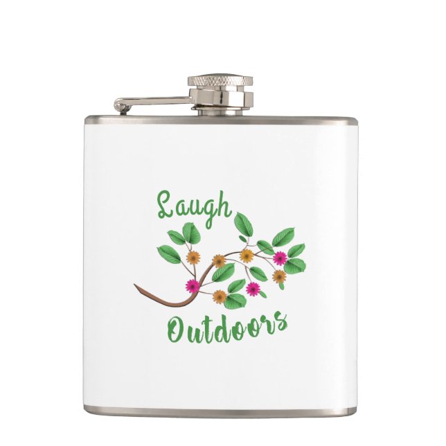 Laugh Outdoors Flask (Front)