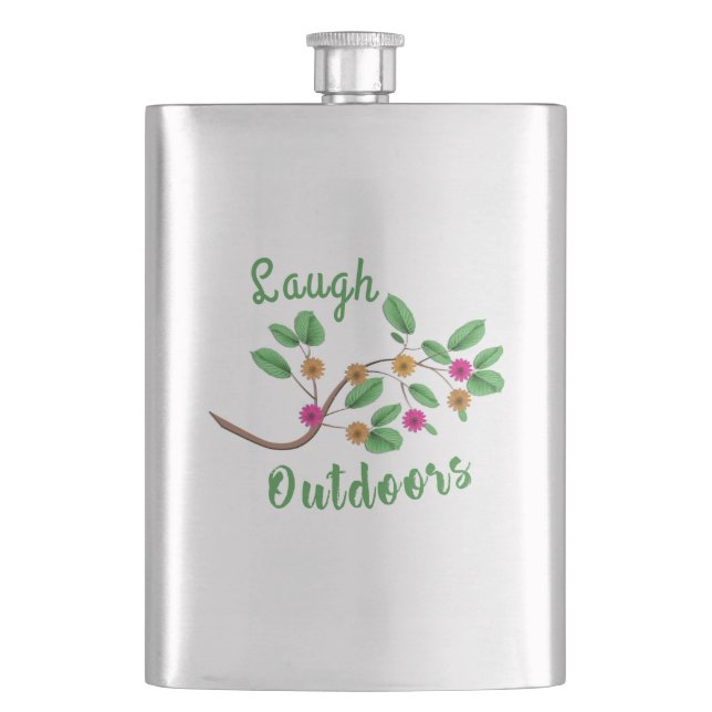 Laugh Outdoors Flask (Front)