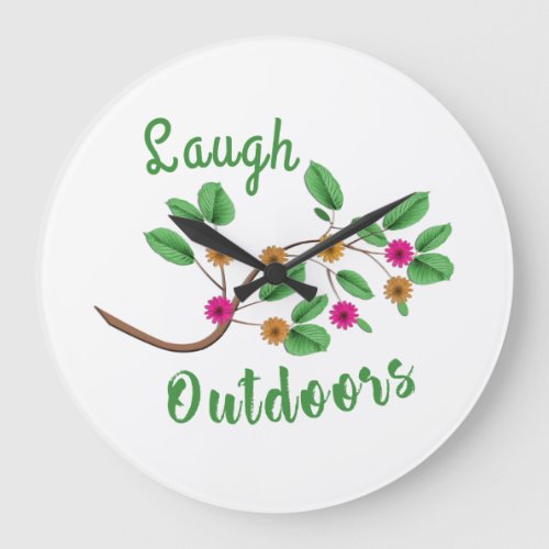 Laugh Outdoors Large Clock