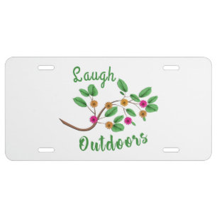 Laugh Outdoors License Plate