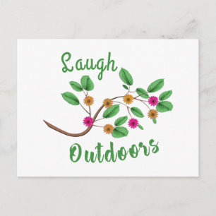 Laugh Outdoors Postcard