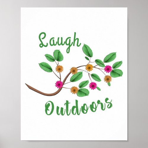 Laugh Outdoors Poster