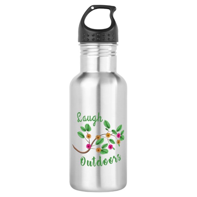 Laugh Outdoors Stainless Steel Water Bottle (Front)