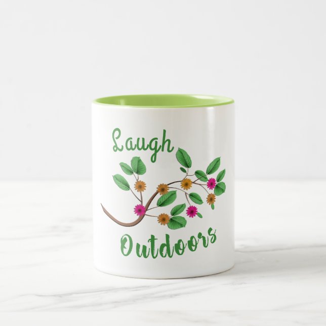Laugh Outdoors Two-Tone Coffee Mug (Center)