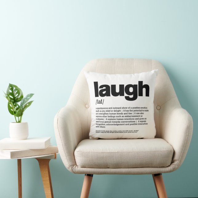 Laugh Throw Pillow (Chair)