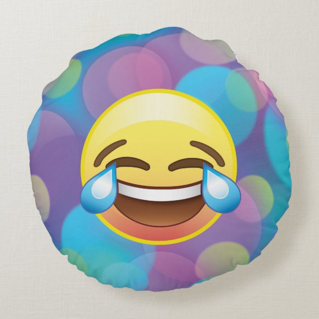 Laugh till you Cry Tears of Happiness Emoji Pillow (Back)