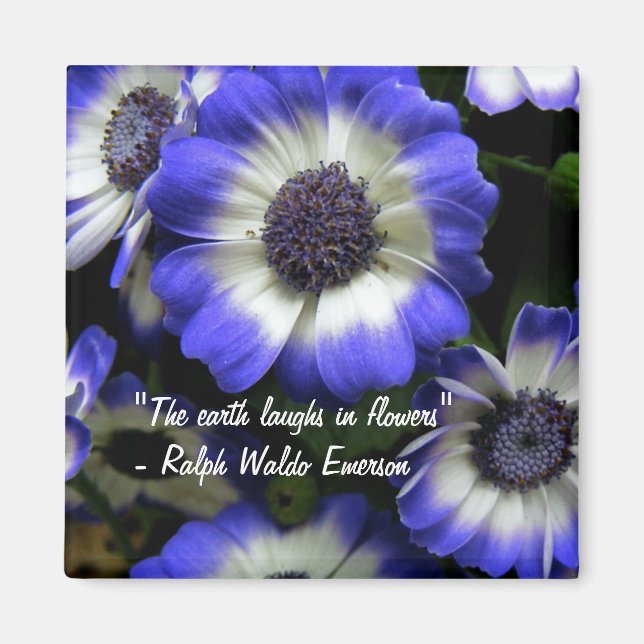 Laugh With Flowers Magnet (Front)