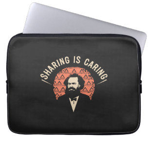 Laugh with Karl Marx Memes - Sharing Is Caring Laptop Sleeve