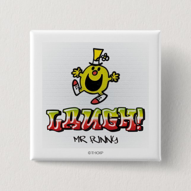 Laugh With Mr. Funny Pinback Button (Front)