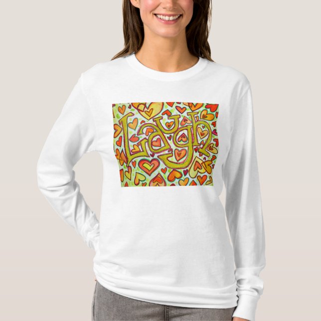 Laugh Word Art Painting Shirt (Front)