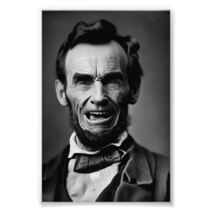 Laughing Abe, Abraham Lincoln, US President, Humor Photo Print