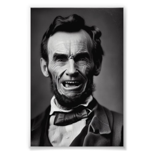 Laughing Abe Abraham Lincoln US President Humor Photo Print