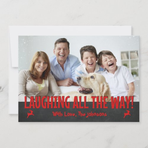 Laughing All The Way Custom Christmas Card