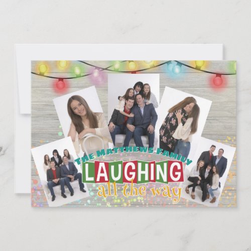 Laughing All The Way Family Photo Christmas Cards