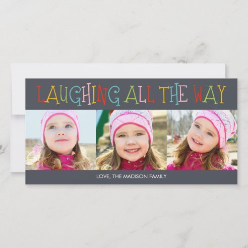 Laughing All The Way Holiday Photo Card