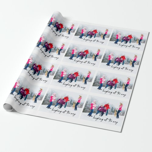 Laughing All The Way Holiday Photo  Wrapping Paper