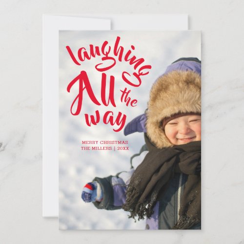 Laughing All The Way Photo Christmas Card
