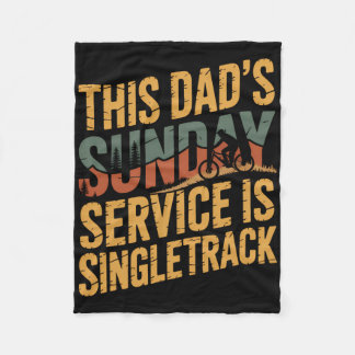 Laughing At Every Climb Mountain Biking Dad  Fleece Blanket