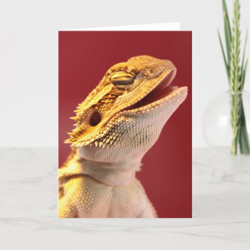 Laughing Bearded Dragon Card