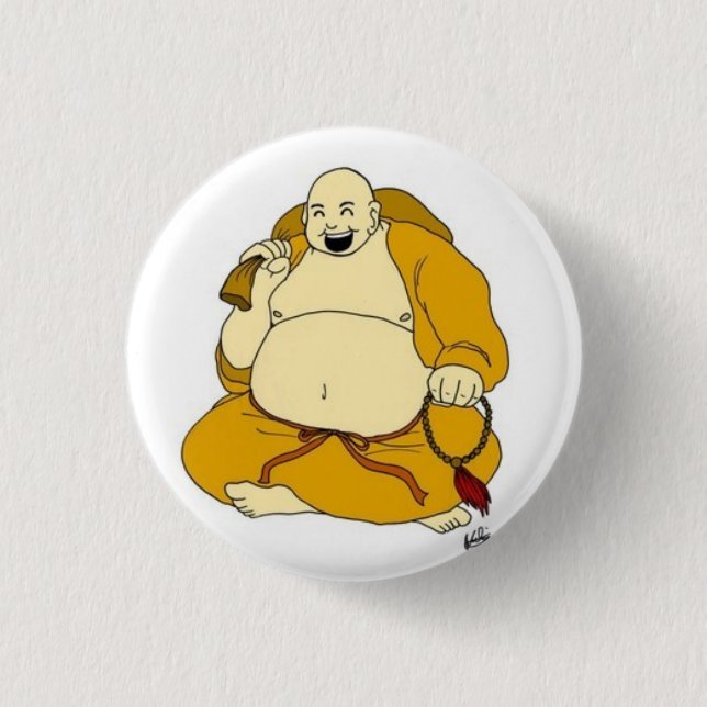 laughing buddha button (Front)