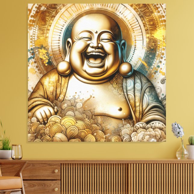 Laughing Buddha Canvas Print (Insitu(LivingRoom))