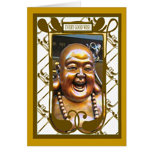 Laughing Buddha , Every good wish Cards (Front)