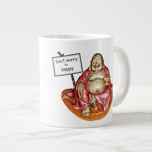 Laughing Buddha Giant Coffee Mug