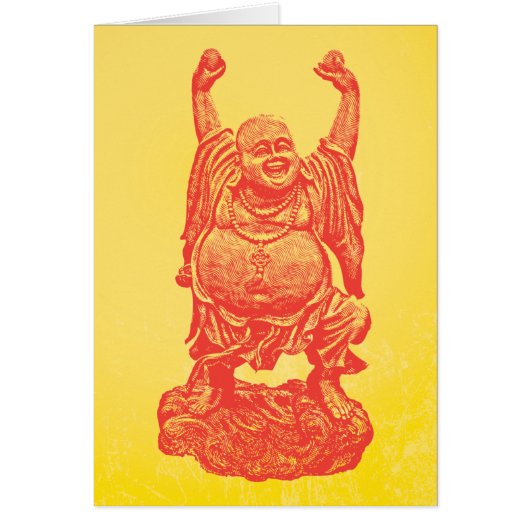 Laughing Buddha (red) Cards (Front)