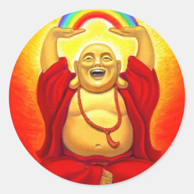 Laughing Buddha Sticker | Zazzle