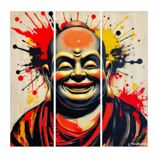 LAUGHING BUDDHA TRIPTYCH