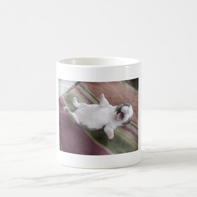 Laughing  Bulldog Puppy Coffee Mug (Center)