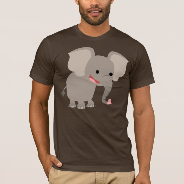 Laughing Cartoon Elephant T-shirt (Front)